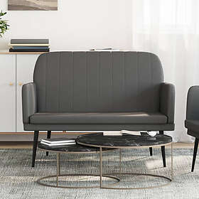 vidaXL Bänk grå 107x80x81 cm konstläder 351401