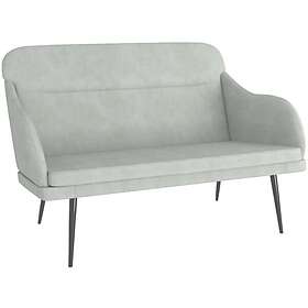 vidaXL Bänk ljusgrå 110x76x80 cm sammet 351445