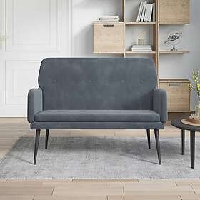 vidaXL Bänk mörkgrå 108x79x79 cm sammet 351415