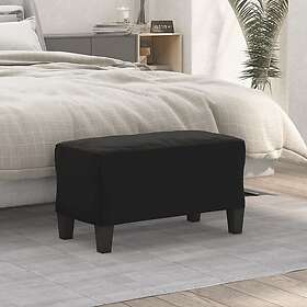 vidaXL Bänk svart 70x35x41 cm mikrofibertyg 349448