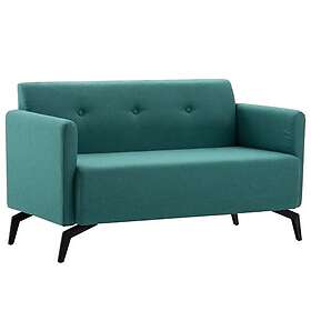 vidaXL 2-sæderssoffa med tygklädsel 115x60x67 cm grön 247182