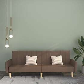 vidaXL Sovesofa 2-sæders taupe tyg 337533