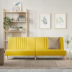 vidaXL Bäddsoffa ljusgul tyg 351885