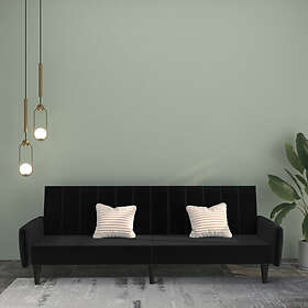 vidaXL Sovesofa 2-sæders svart sammet 337542