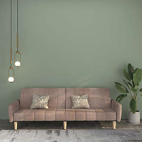 vidaXL Sovesofa 2-sæders taupe tyg 337365