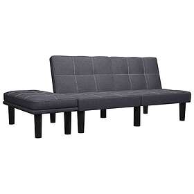 vidaXL Sofa 2-sæders mörkgrå tyg 284748