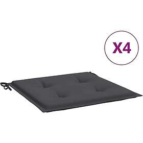 vidaXL Stolsdynor 4 st antracit 40x40x3 cm oxfordtyg 47588