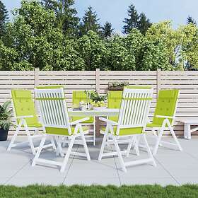 vidaXL Stolsdynor för stolar med hög rygg 6 st ljusgrön oxfordtyg 361909