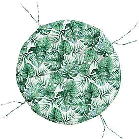 vidaXL Rund dyna bladmönster Ø 100x11 cm oxfordtyg 361974