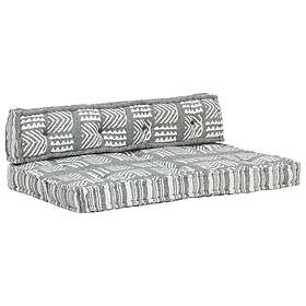 vidaXL Dyna till pallsoffa grå lappmönster 287718
