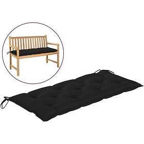 vidaXL Bänkdyna för trädgården svart 120x50x7 cm oxfordtyg 314951