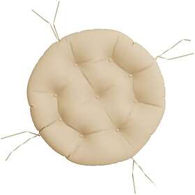 vidaXL Rund dyna beige Ø 60 x11 cm oxfordtyg 361943
