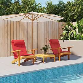 vidaXL Solstolsdynor 2 st röd oxfordtyg 361836