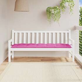 vidaXL Bänkdyna för trädgården rosa 180x50x7 cm oxfordtyg 361638