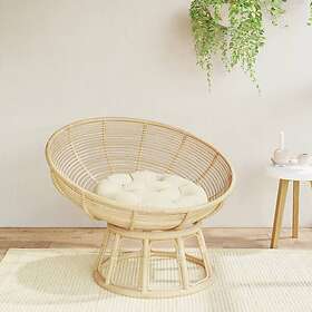 vidaXL Rund dyna gräddfärgad Ø 60 x11 cm oxfordtyg 361942