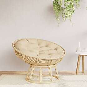 vidaXL Rund dyna beige Ø 100x11 cm oxfordtyg 361965