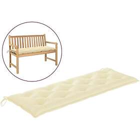 vidaXL Bänkdyna för soffa Oxfordtyg 150x50x7 cm gräddvit 314958