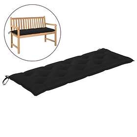 vidaXL Bänkdyna för trädgården svart 150x50x7 cm oxfordtyg 314963