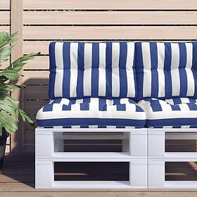 vidaXL Palldyna blå&vit randig 50x40x12 cm tyg 360550