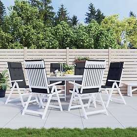 vidaXL Stolsdynor för stolar med hög rygg 6 st svart oxfordtyg 361897