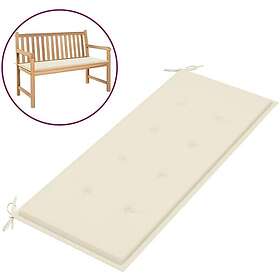 vidaXL Bänkdyna för soffa Oxfordtyg 120x50x3 cm gräddvit 43198