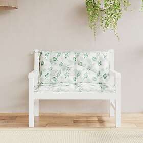 vidaXL Bänkdynor 2 st bladmönster 100x50x7 cm tyg 361674