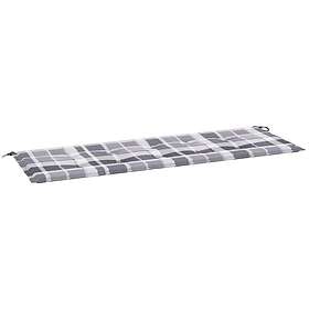 vidaXL Bänkdyna för trädgården grårutig 150x50x3 cm oxfordtyg 314091
