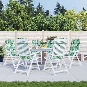 vidaXL Stolsdynor för stolar med hög rygg 6 st bladmönster oxfordtyg 361912