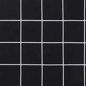 vidaXL Palldyna svartrutig 50x40x12 cm tyg 360551