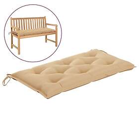 vidaXL Bänkdyna för trädgården beige 100x50x7 cm oxfordtyg 314935
