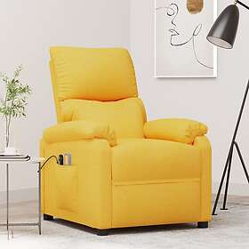 vidaXL Elektrisk massagefåtölj gul tyg 3126026