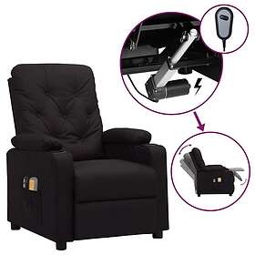 vidaXL Elektrisk massagefåtölj svart konstläder 3098870
