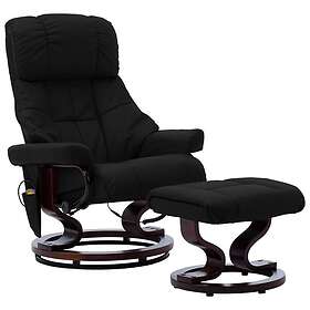 vidaXL Massagefåtölj svart konstläder och böjträ 289865