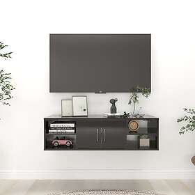 vidaXL Vägghylla svart högglans 102x30x29 cm konstruerat trä 806263