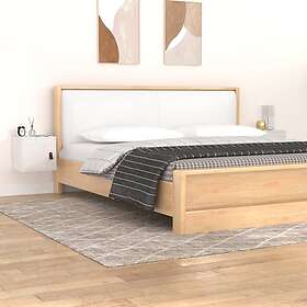 vidaXL Väggskåp 2 st vit 31,5x30x30 cm massiv furu 818358