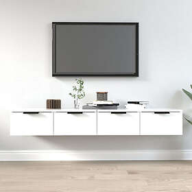 vidaXL Veggeskap 2 stk Hvit 68x30x20 cm Konstruert tre 3115892