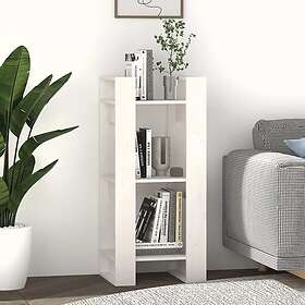 vidaXL Bokhylla/rumsavdelare vit 41x35x91 cm massiv furu 813860