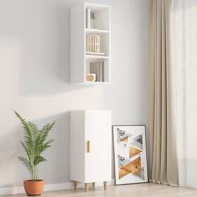 vidaXL Väggskåp vit högglans 34,5x32,5x90 cm konstruerat trä 812489