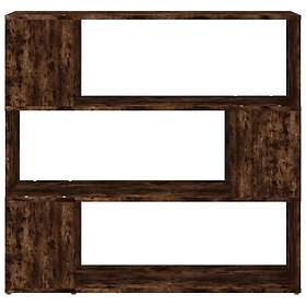 vidaXL Bokhylleseksjon/romdeler røykfarget eik 100x24x94 cm 826647