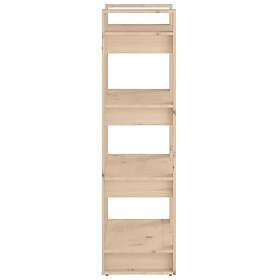 vidaXL Bokhylla/rumsavdelare 60x35x125 cm massivt trä 813884