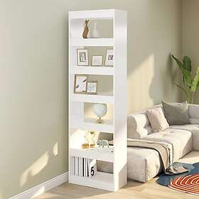 vidaXL Bokhylla/rumsavdelare vit 60x30x198 cm 811682