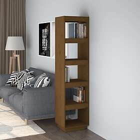 vidaXL Bokhylla/rumsavdelare honungsbrun 40x35x167 cm massiv furu 810857