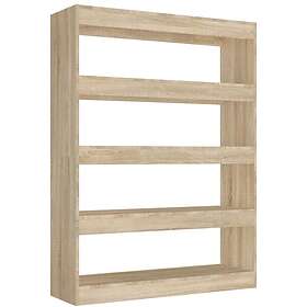 vidaXL Bokhylla/Rumsavdelare sonoma-ek 100x30x135 cm 811757