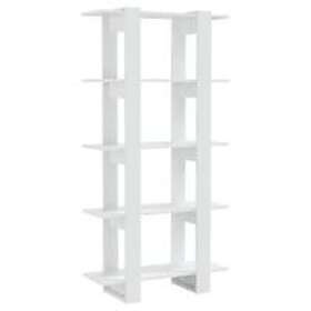 vidaXL Bokhylla/Rumsavdelare högglans vit 80x30x160 cm 811571