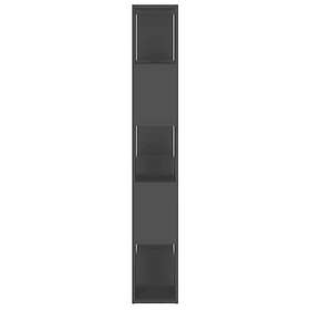 vidaXL Bokhylla rumsavdelare grå 100x24x155 cm konstruerat trä 809199