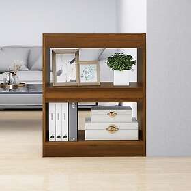 vidaXL Bokhylla/rumsavdelare brun ek 60x30x72 cm 813601