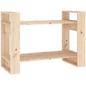 vidaXL Bokhylla/Rumsavdelare 80x35x56,5 cm massiv furu 813894