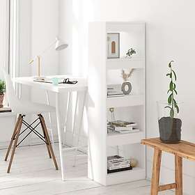 vidaXL Bokhylla/Rumsavdelare vit 40x30x135 cm 811619