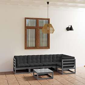 vidaXL Lounge-ryhmä med dynor 6 delar massiv furu 3076611