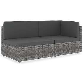 vidaXL Lounge Set 2-sits Konstrotting Grå 49524